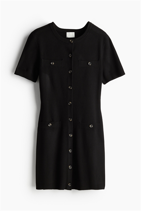 Трикотажное платье на пуговицах 1243664001 - Фото 13809492
