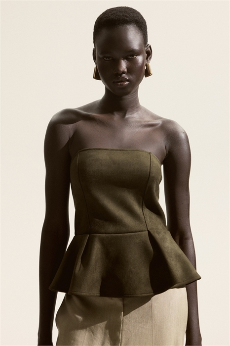 Топ с пеплумом в виде бандо 1305305001 - Фото 13810658