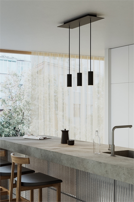 Металлический потолочный светильник с 3 точечными светильниками 1204339001 - Фото 13811211