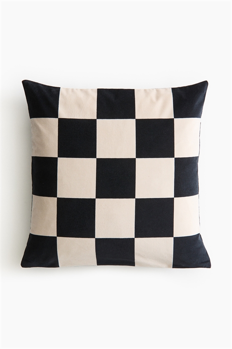 Бархатный чехол для подушки в клетку 1271033003 - Фото 13814951