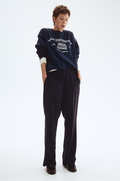 Прямые брюки со складками 1293556003 - Фото 13815693