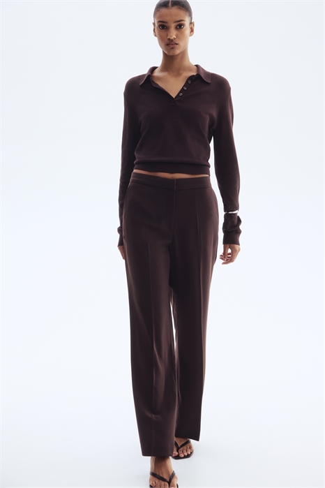 Прямые брюки со складками 1293556004 - Фото 13815699