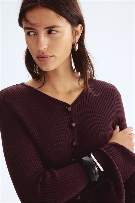 Кардиган с ребристой вязкой 1300632001 - Фото 13816634