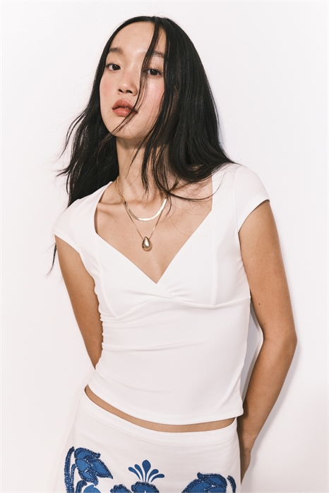 Топ с капюшоном на рукавах 1301402002 - Фото 13816714