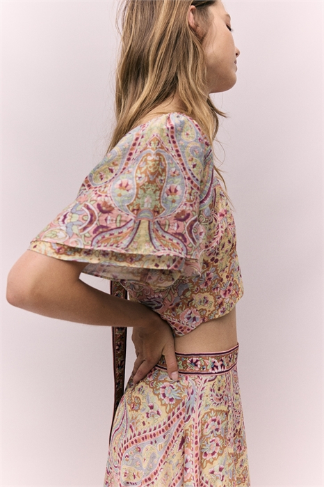 Обрезанный топ из льняного бленда 1310907001 - Фото 13817117