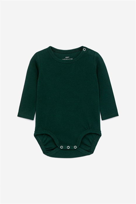 Ребристый боди с длинными рукавами 1146851019 - Фото 13818252