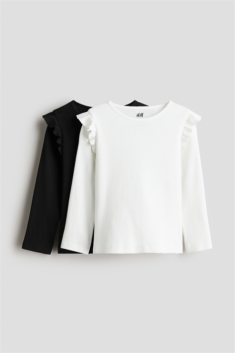 Топы из ребристого хлопка в упаковке из 2 штук 1250055007 - Фото 13818600