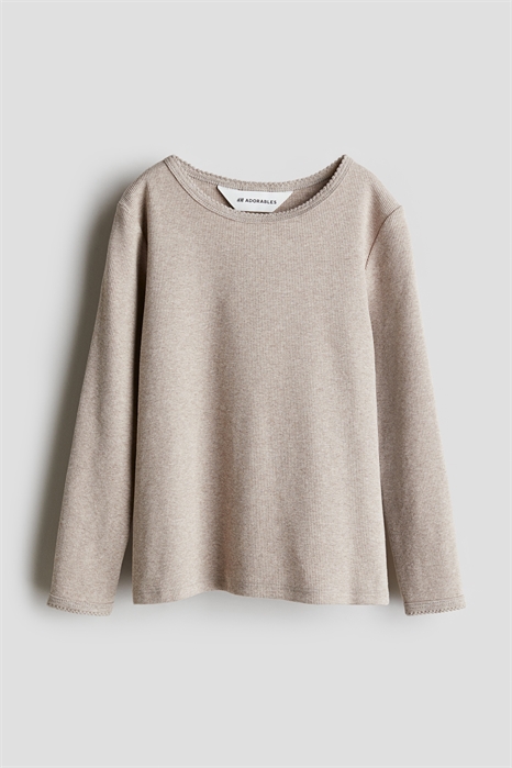 Ребристый хлопковый топ 1231052004 - Фото 13822325