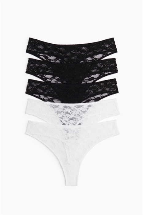 Кружевные трусы стринги в упаковке из 5 штук 1300843001 - Фото 13823709