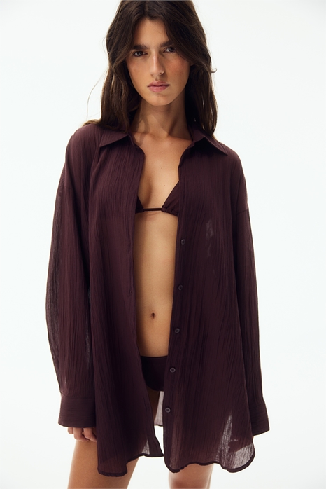 Длинная хлопковая рубашка 1225768009 - Фото 13824863