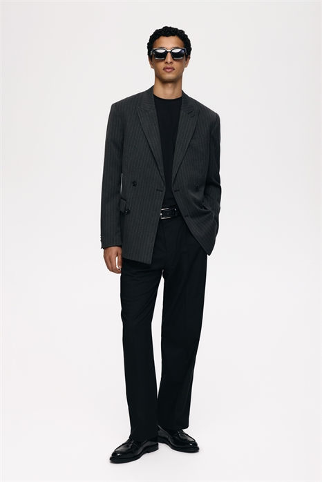 Двубортный пиджак с расслабленной посадкой 1276327004 - Фото 13825286