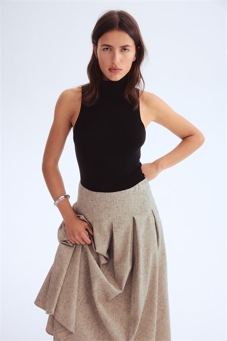 Шерстяной топ с вырезом поло 1300681001 - Фото 13826360