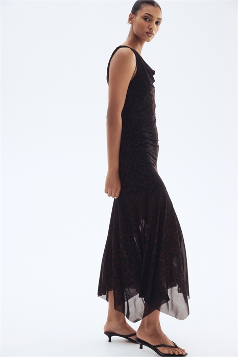 Драпированное платье из сетки 1301115001 - Фото 13826423