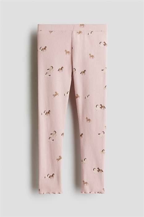 Ребристые хлопковые леггинсы 1307612001 - Фото 13828548