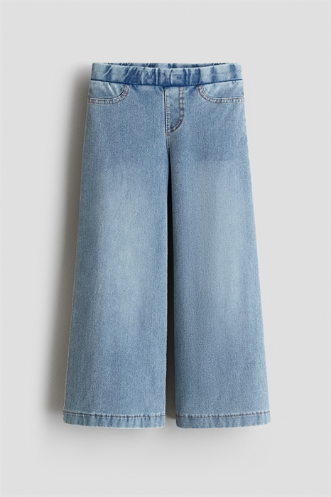 Широкие брюки из джинсовой ткани 1226321016 - Фото 13829353