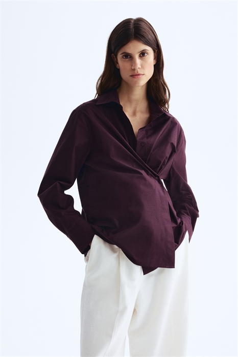 Хлопковая рубашка MAMA 1290092002 - Фото 13829888