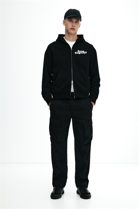 Нейлоновые брюки-карго с расслабленной посадкой 1292108001 - Фото 13832177