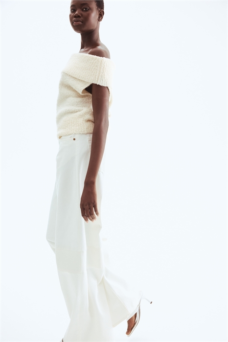 Трикотажный топ без плеч 1306310001 - Фото 13834448