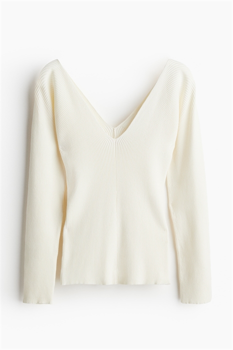 Трикотажный топ с V-образным вырезом 1244809002 - Фото 13834983