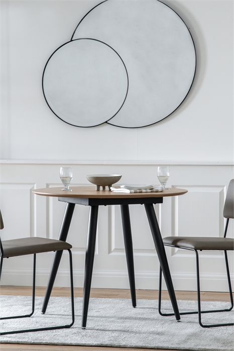 Круглый обеденный стол из шпона дерева 1312728002 - Фото 13838115