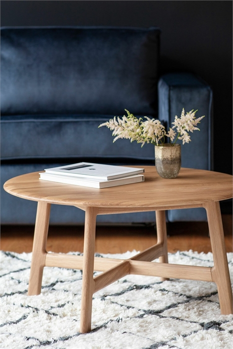 Деревянный круглый кофейный столик 1312845001 - Фото 13839016