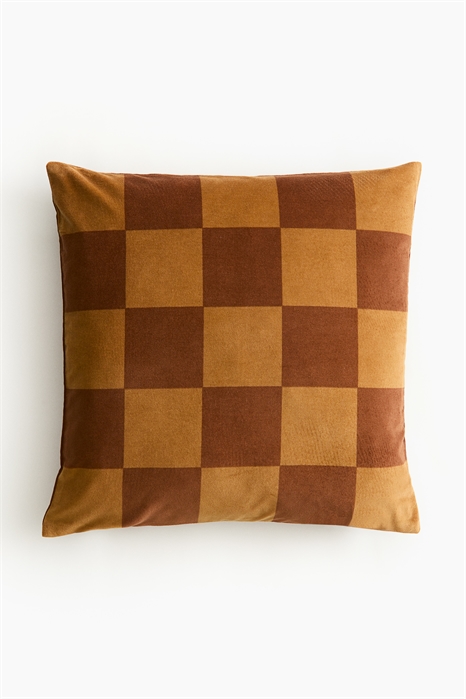 Бархатный чехол для подушки в клетку 1271033005 - Фото 13844145
