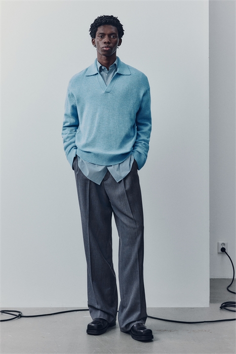 Джемпер-поло из шерстяного бленда 1299797001 - Фото 13849603