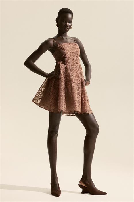 Платье на бретельках с вышивкой 1299976001 - Фото 13849639