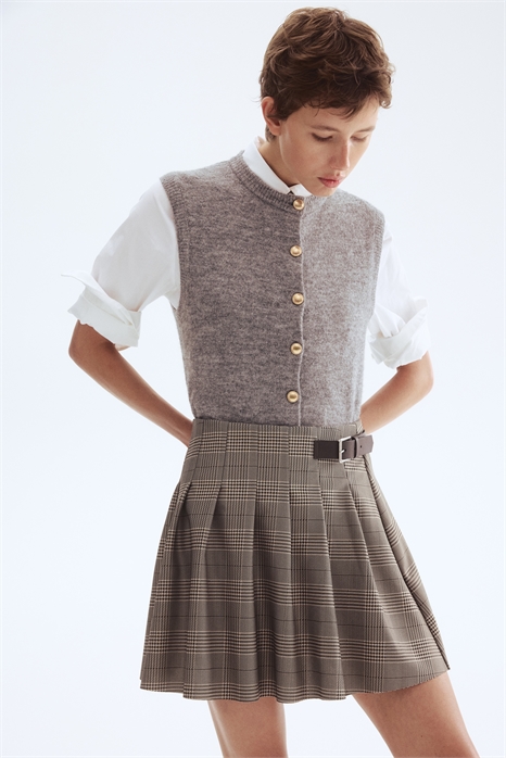 Плиссированная мини-юбка 1301116001 - Фото 13849759