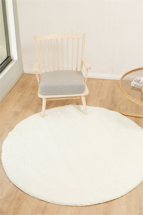Круглый коврик Shaggy Solid Color с плюшевым ворсом 1305188004 - Фото 13850103