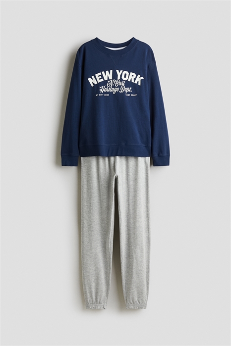 Хлопковая пижама с принтом 1288610001 - Фото 13852382