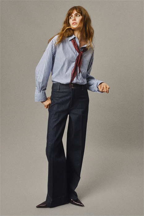 Широкие высокие джинсы 1297530001 - Фото 13853423