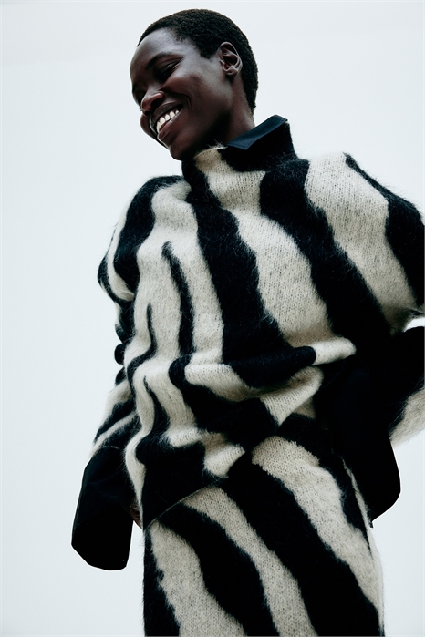 Джемпер с воротником из смеси мохера 1251942003 - Фото 13855440