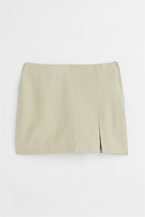 Короткая юбка из льняного бленда 1072786001 - Фото 13856587