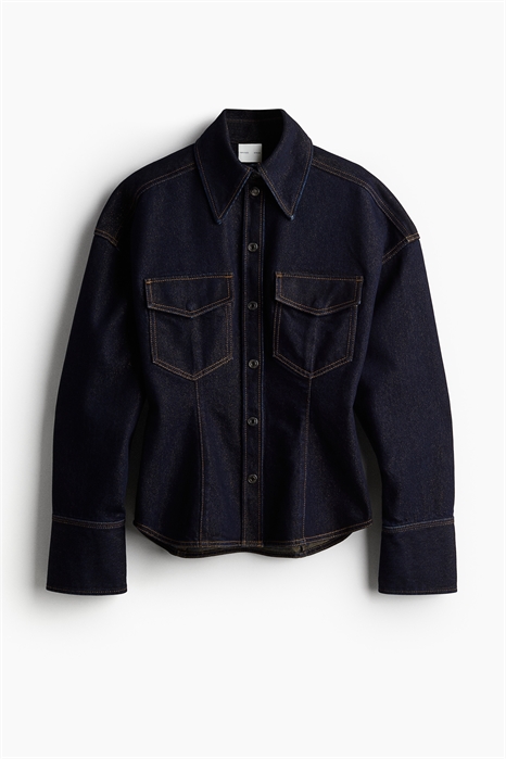 Джинсовая рубашка песочные часы с блестками 1257103001 - Фото 13858699