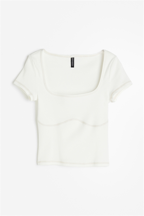 Трикотажный топ с швами flatlock 1163108002 - Фото 13858923