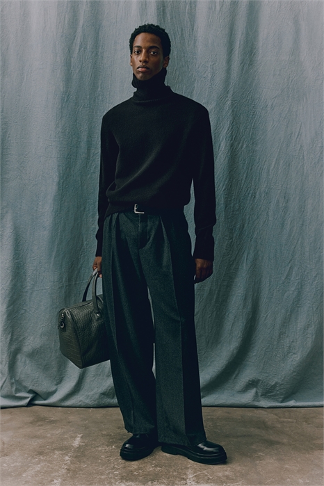 Шерстяной джемпер с вырезом поло Regular Fit 1235309001 - Фото 13859576