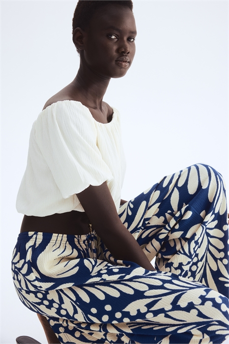 Широкие брюки на резинке 1216645018 - Фото 13860460