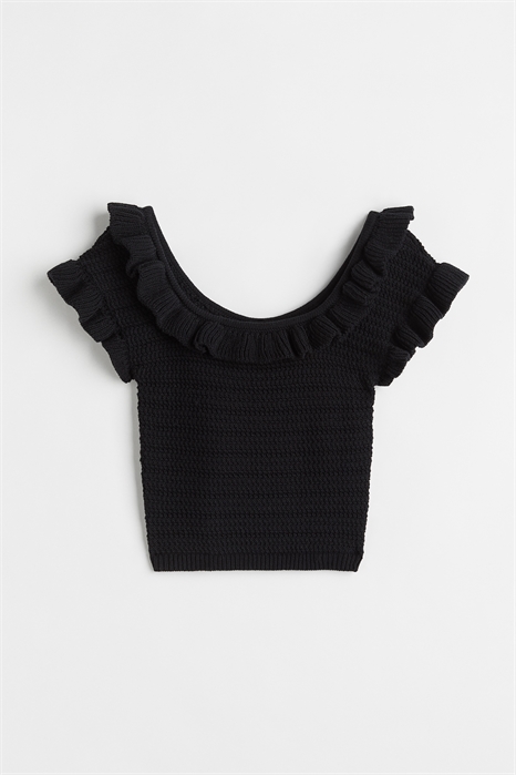 Облегающий топ с отделкой воланами 1063035003 - Фото 13860686