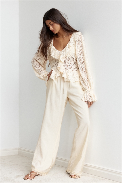 Кружевной топ с воланами 1308432001 - Фото 13861719