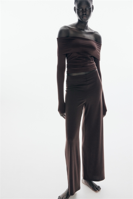 Широкие брюки из джерси 1261501006 - Фото 13863624