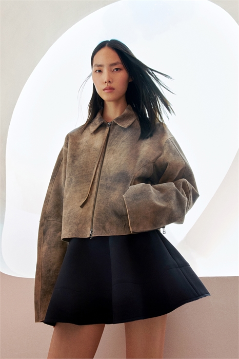 Замшевая куртка с выстиранным видом 1290842001 - Фото 13863877