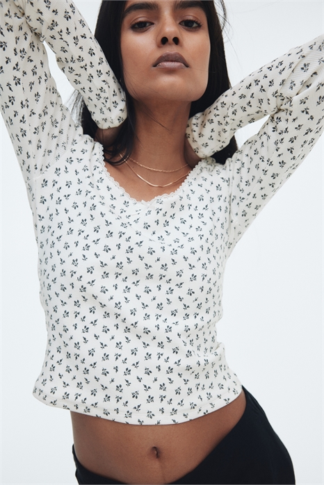 Топ из ребристого трикотажа 1296048007 - Фото 13864155