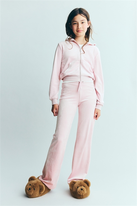 Расклешенные велюровые джоггеры 1301305003 - Фото 13864532