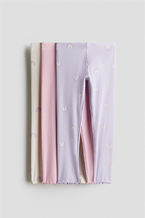 Леггинсы из ребристого хлопка 3 шт. 1247932008 - Фото 13869045