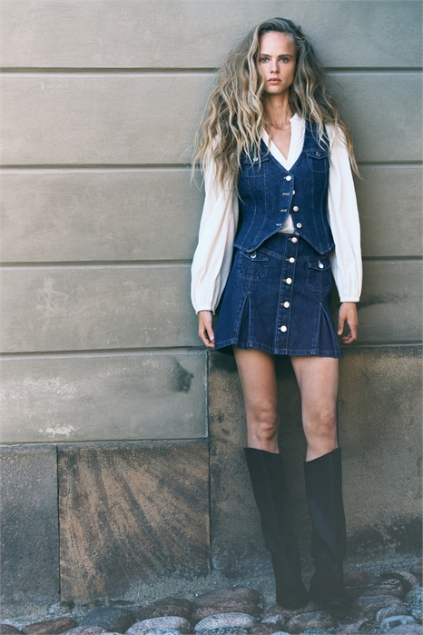 Джинсовая мини-юбка 1298821002 - Фото 13869441