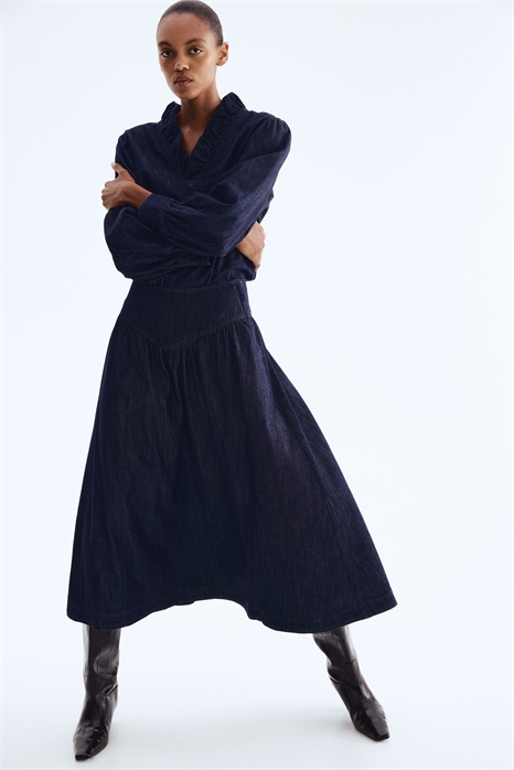 Расклешенная джинсовая юбка 1306635001 - Фото 13870918