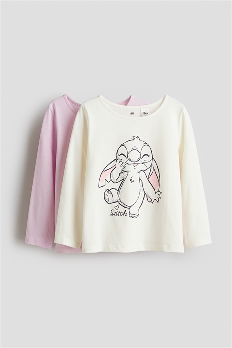 Хлопковые топы с принтом в упаковке из 2 штук 1306851001 - Фото 13870928