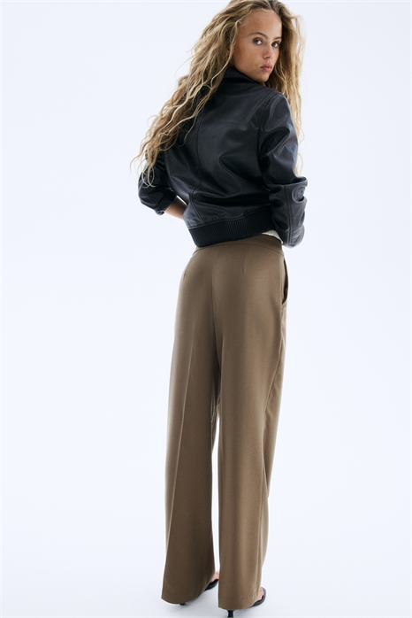 Прямые брюки со складками 1293556005 - Фото 13871598