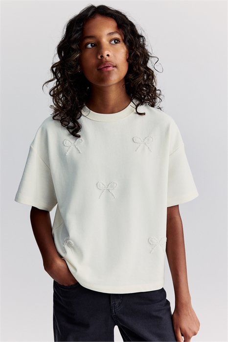 Свободная футболка с узором и деталями 1290514003 - Фото 13872704